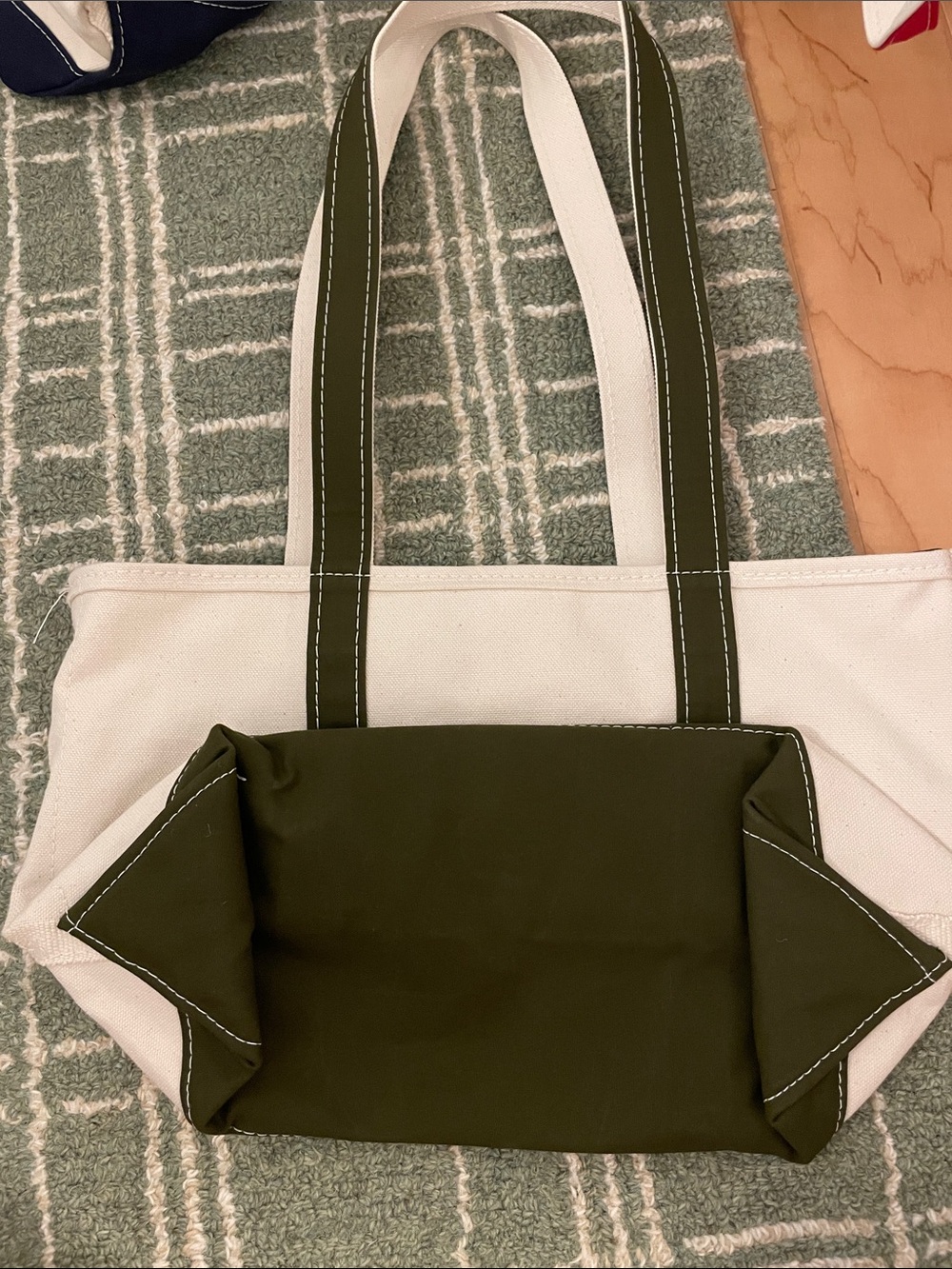 LLBean medium olive tote - Picture 2 of 3